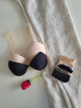 CONJ EM MICROFIBRA COM COSTAS EM TULE. ACOMPANHA UMA CALCINHA