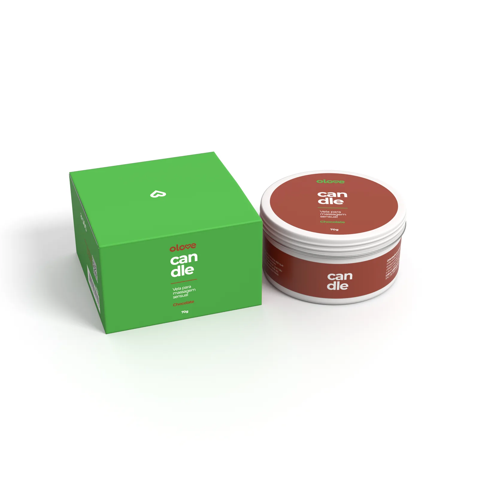 Vela Hidratante Beijável Olove Candle - Chocolate -70 g
