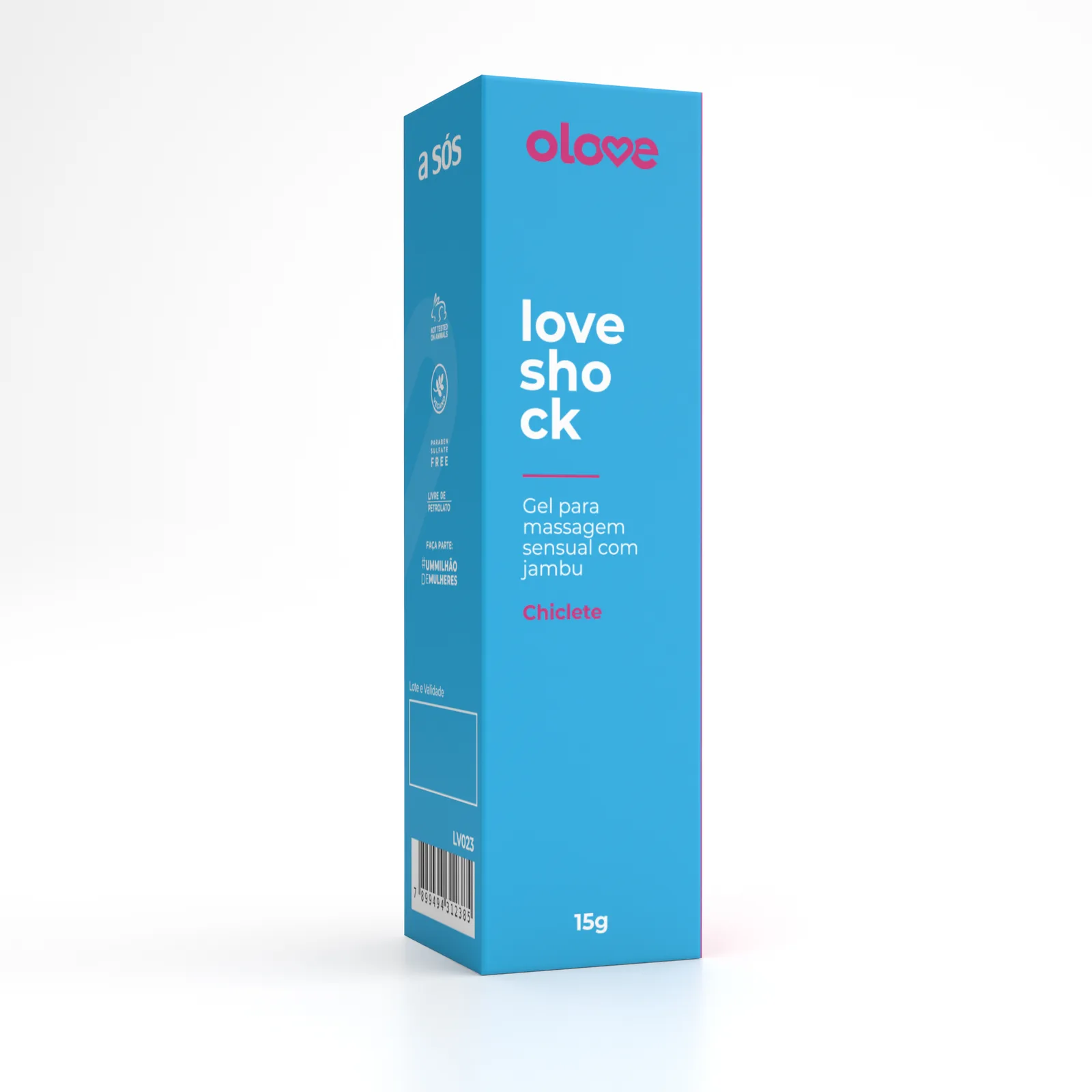 Gel Excitante Beijável Loveshock Chiclete Olove - 15 g | Nova Embalagem